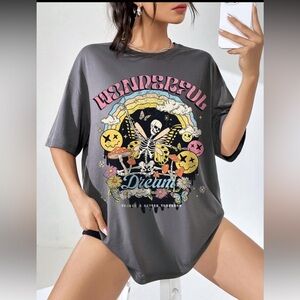 SHEIN || NWOT Oversized Skeleton, Butterfly, and Rainbow (S)